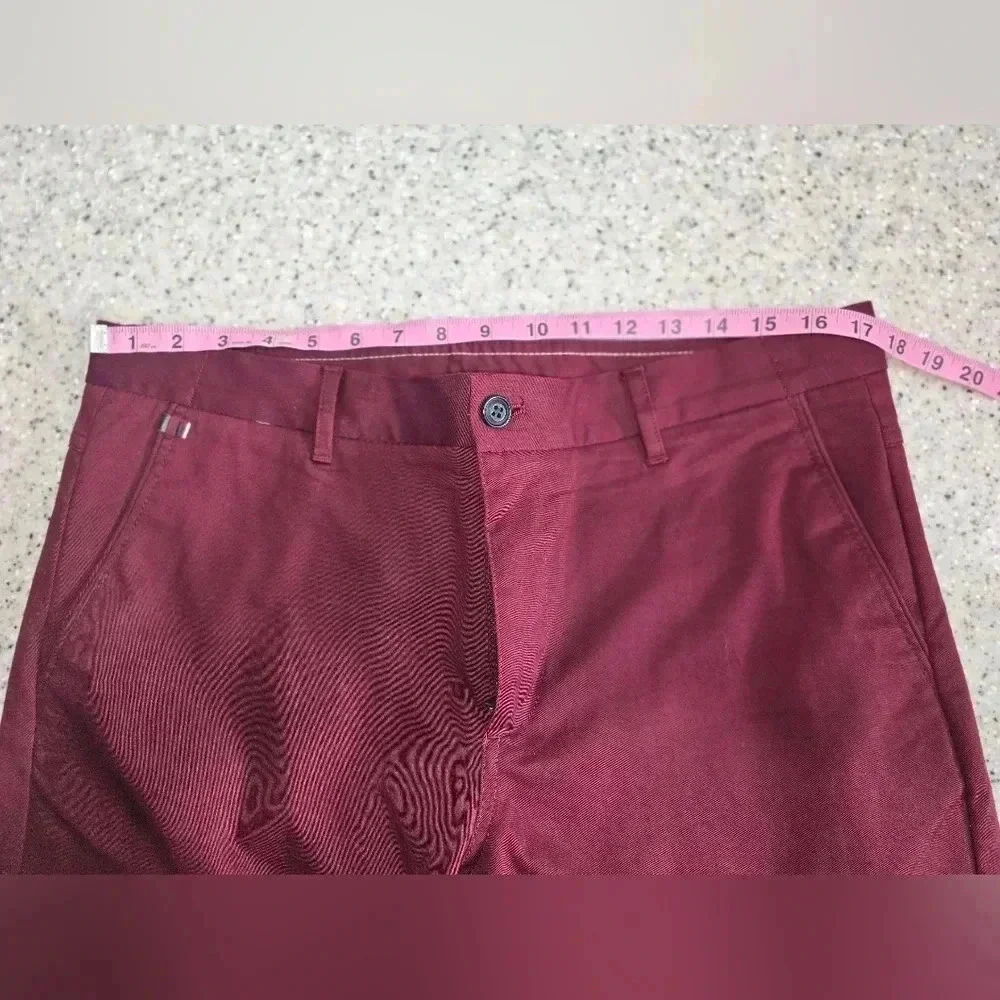 Zara Man Pants Size 34 Purple Cotton Stretch Made In Turkey Capris YGI N2-301 - Picture 9 of 12